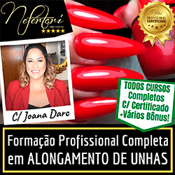 Banner divulgação do curso de alongamento de unhas do Instituto Nifitari